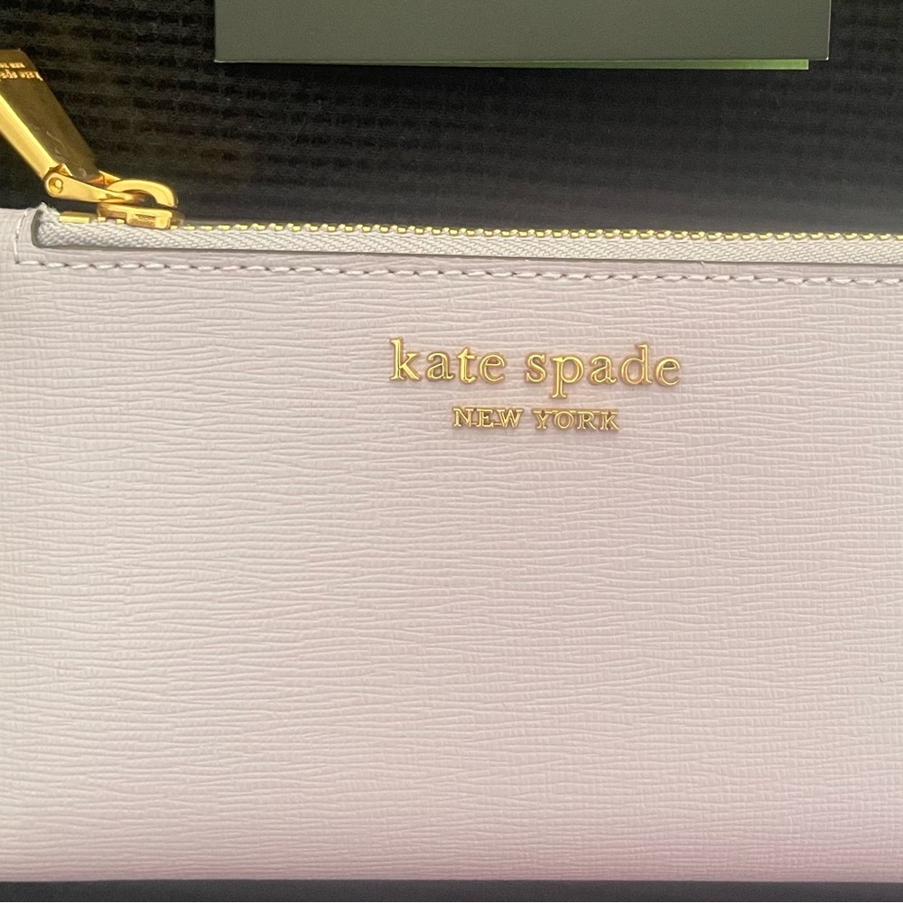 Kate Spade Light Purple Wallet with Gold Accents - Picture 3 of 4